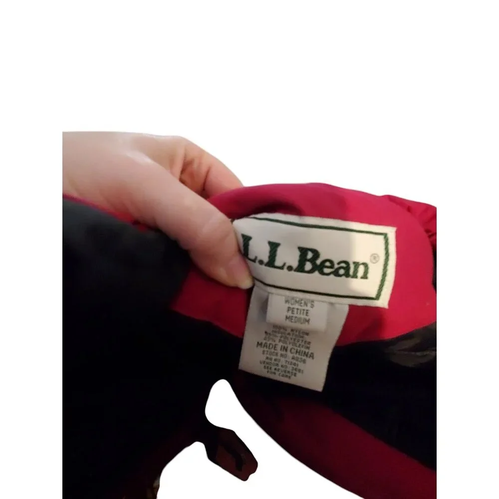 LL Bean coat womens Medium Petite MP long vintage hood thinsulate